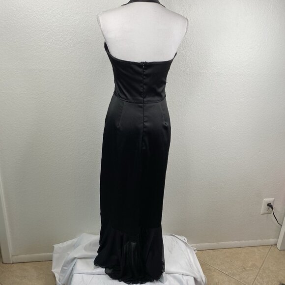 CDC Signature Collection Dress Black Sz 5 Babydoll Halter Ruffle Whimsigoth Prom - Picture 3 of 16